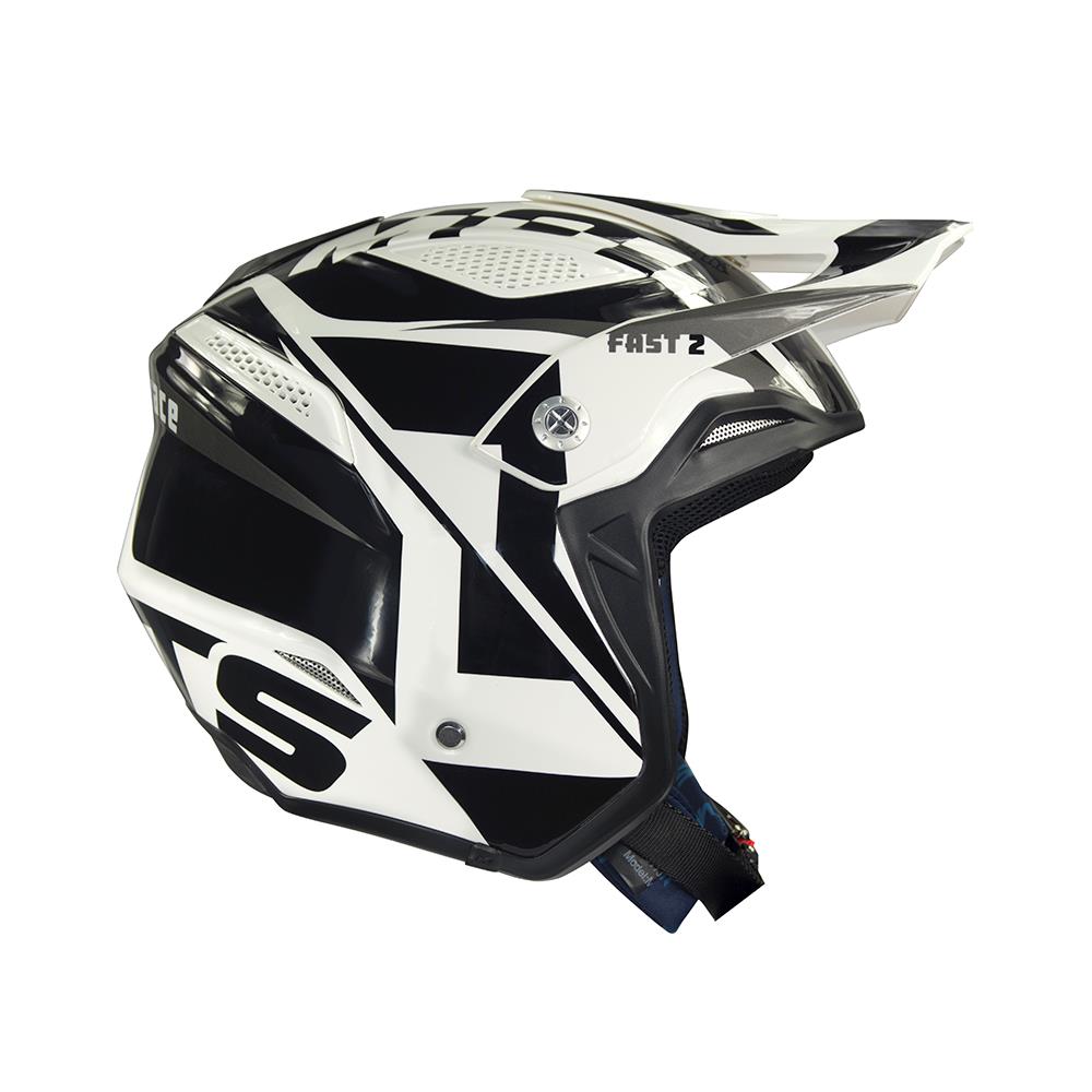 Bild von Helm Mots GO2 Fast Schwarz/Weiss Gr. S